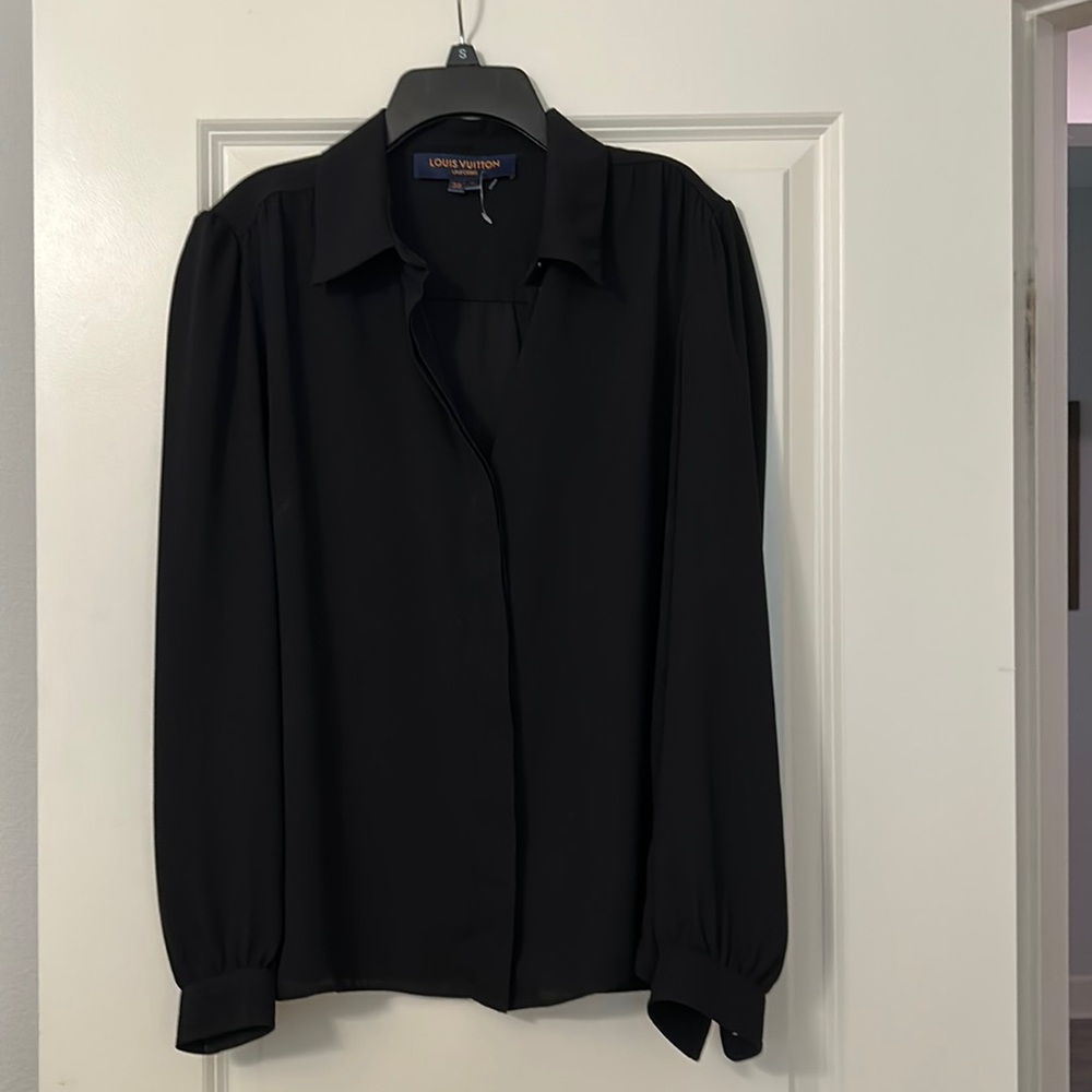 Beautiful black Louis Vuitton uniform blouse!